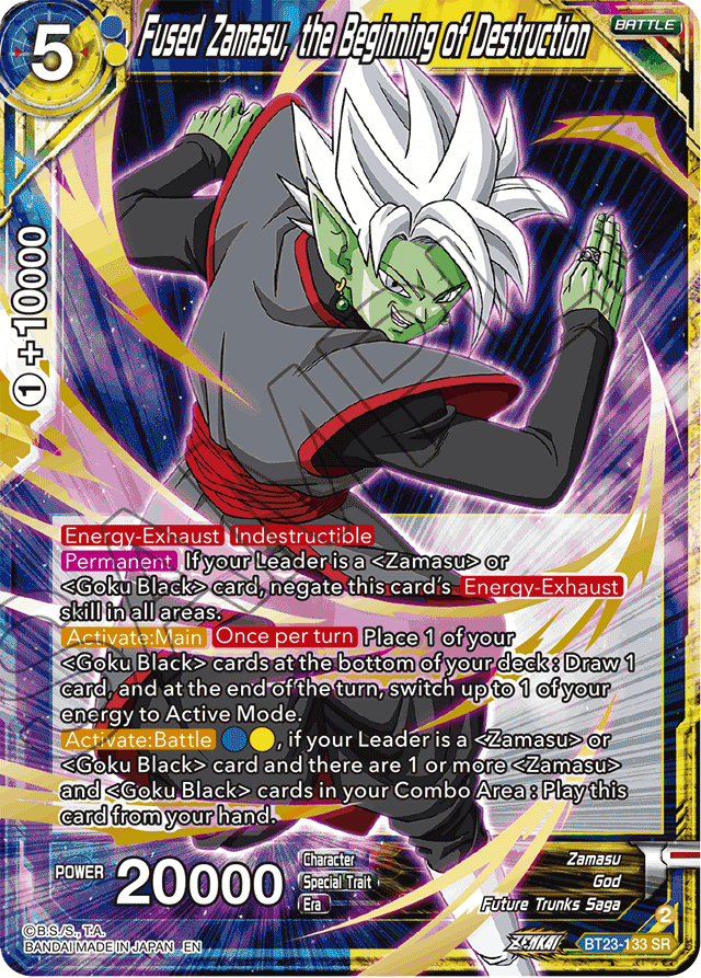 Fused Zamasu, the Beginning of Destruction - Perfect Combination - Super Rare - BT23-133