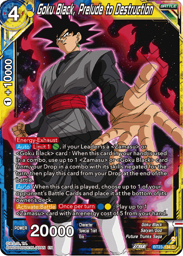 Goku Black, Prelude to Destruction - Perfect Combination - Common - BT23-134