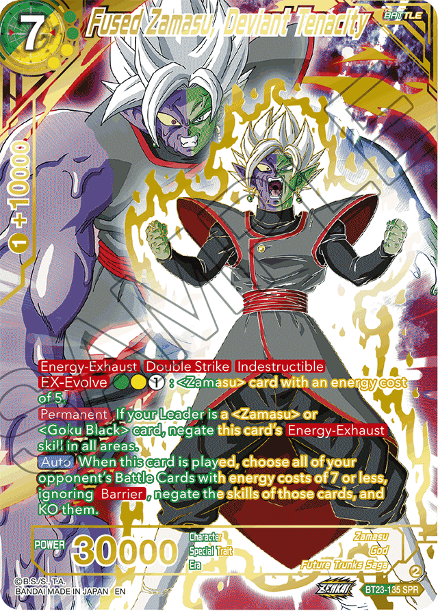Fused Zamasu, Deviant Tenacity (SPR) - Perfect Combination - Special Rare - BT23-135