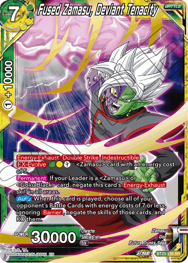 Fused Zamasu, Deviant Tenacity - Perfect Combination - Super Rare - BT23-135