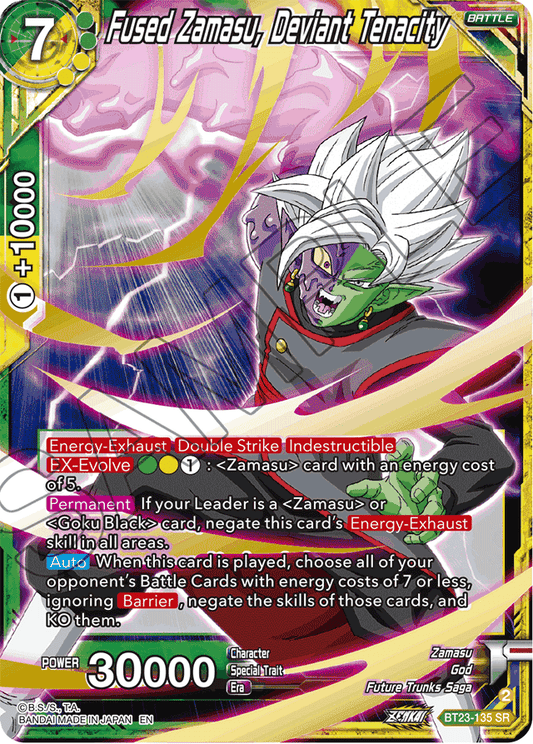 Fused Zamasu, Deviant Tenacity - Perfect Combination - Super Rare - BT23-135