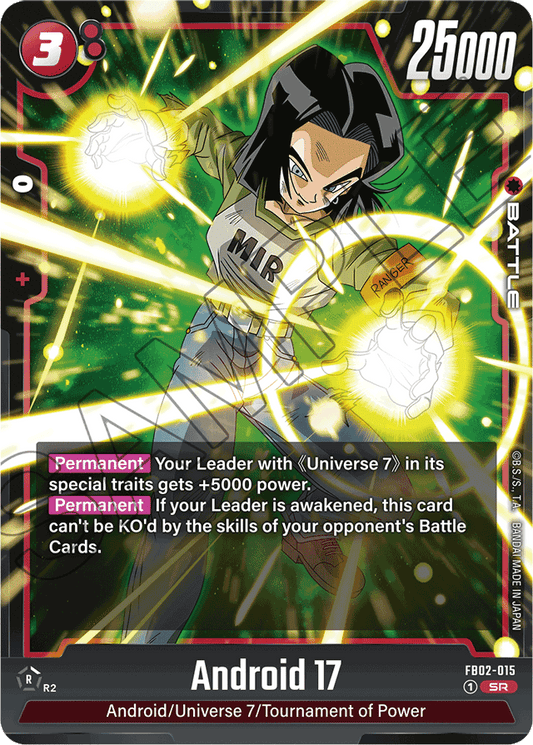 Android 17 - FB02-015 - Blazing Aura - Super Rare - FB02-015