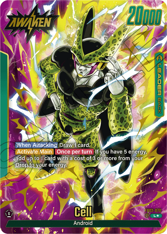 Cell - FB02-070 (Alternate Art) - Blazing Aura - Leader - FB02-070