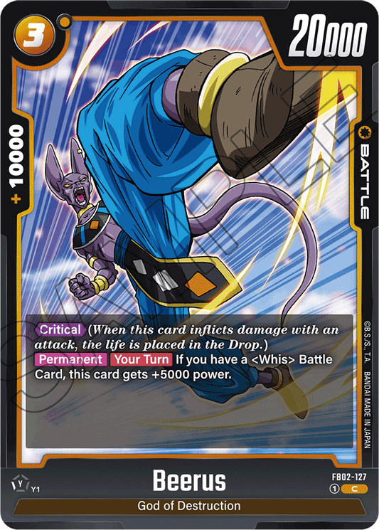 Beerus - FB02-127 - Blazing Aura - Common - FB02-127