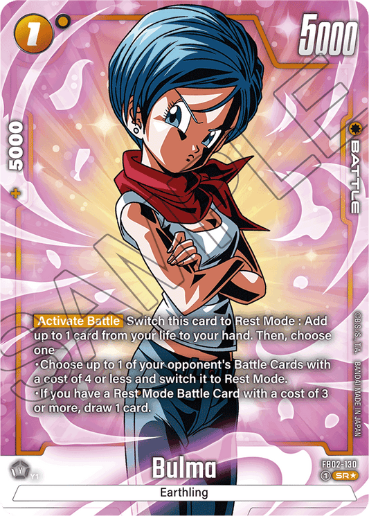Bulma - FB02-130 (Alternate Art) - Blazing Aura - Super Rare - FB02-130