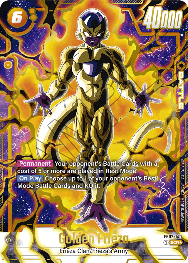 Golden Frieza (Alternate Art) - Blazing Aura - Secret Rare - FB02-140