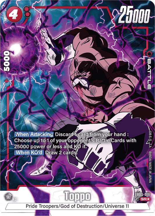 Toppo - FB03-016 (Alternate Art) - Raging Roar - Super Rare - FB03-016