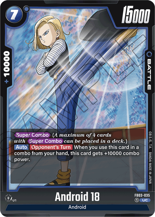 Android 18 - Raging Roar - Uncommon - FB03-035