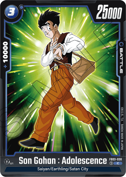 Son Gohan : Adolescence - FB03-038 - Raging Roar - Common - FB03-038