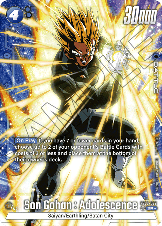 Son Gohan : Adolescence - FB03-039 (Alternate Art) - Raging Roar - Super Rare - FB03-039