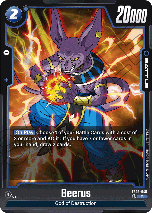 Beerus - FB03-045 - Raging Roar - Rare - FB03-045