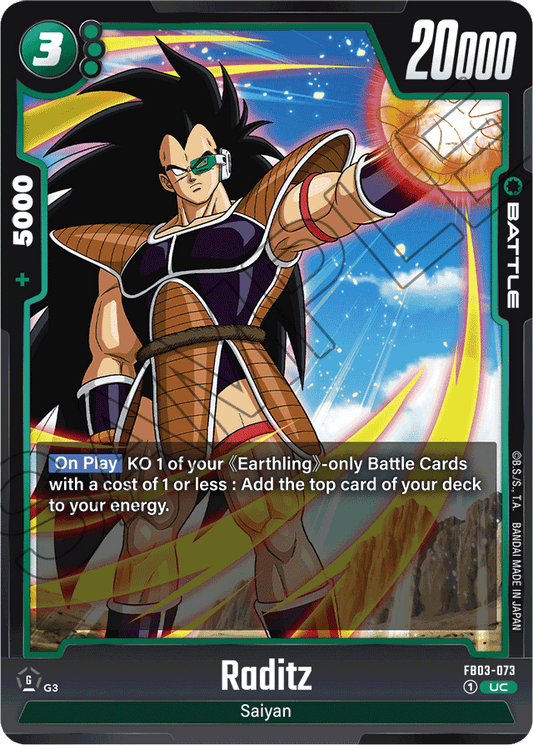 Raditz - FB03-073 - Raging Roar - Uncommon - FB03-073