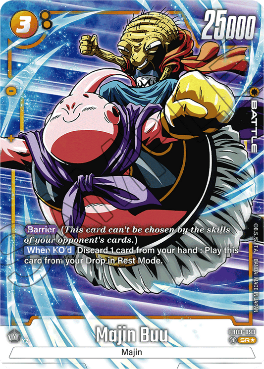 Majin Buu - FB03-093 (Alternate Art) - Raging Roar - Super Rare - FB03-093