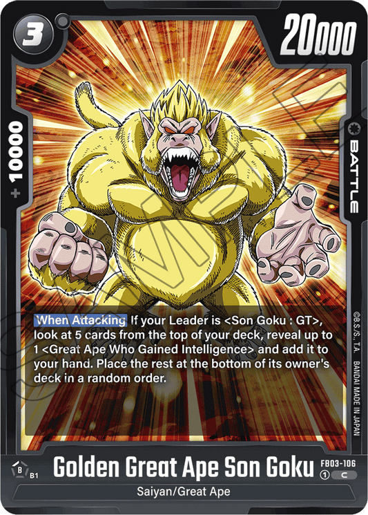 Golden Great Ape Son Goku - Raging Roar - Common - FB03-106