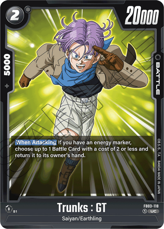 Trunks : GT - Raging Roar - Uncommon - FB03-118