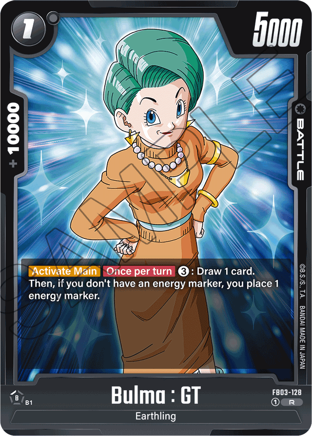 Bulma : GT - Raging Roar - Rare - FB03-128