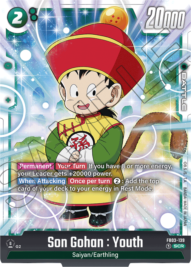 Son Gohan : Youth - FB03-139 - Raging Roar - Secret Rare - FB03-139