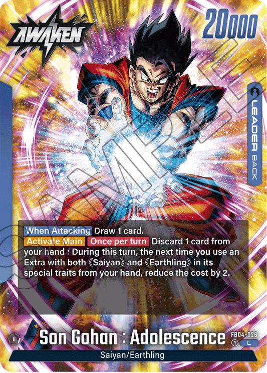 Son Gohan : Adolescence - FB04-026 - Ultra Limit - Leader - FB04-026