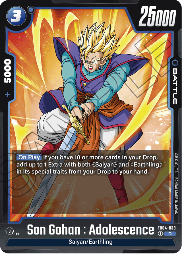 Son Gohan : Adolescence - FB04-038 - Ultra Limit - Rare - FB04-038