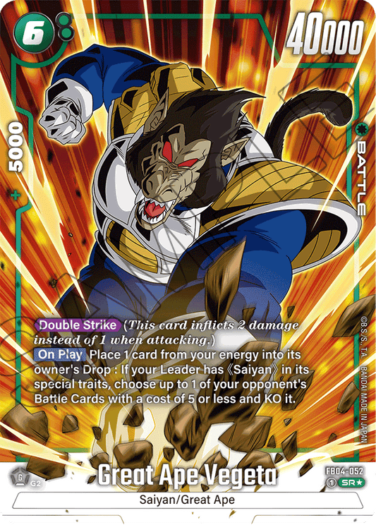 Great Ape Vegeta (Alternate Art) - Ultra Limit - Super Rare - FB04-052