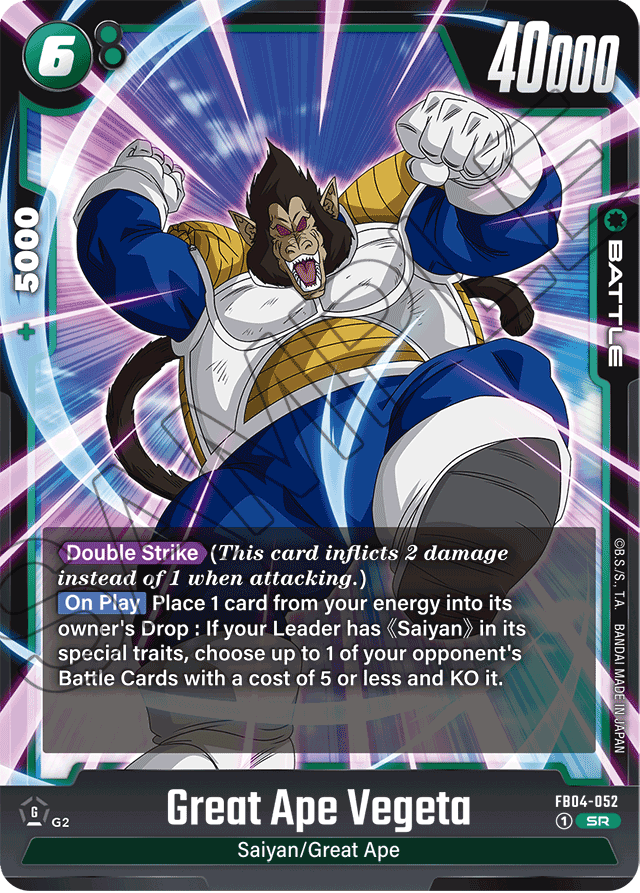 Great Ape Vegeta - Ultra Limit - Super Rare - FB04-052