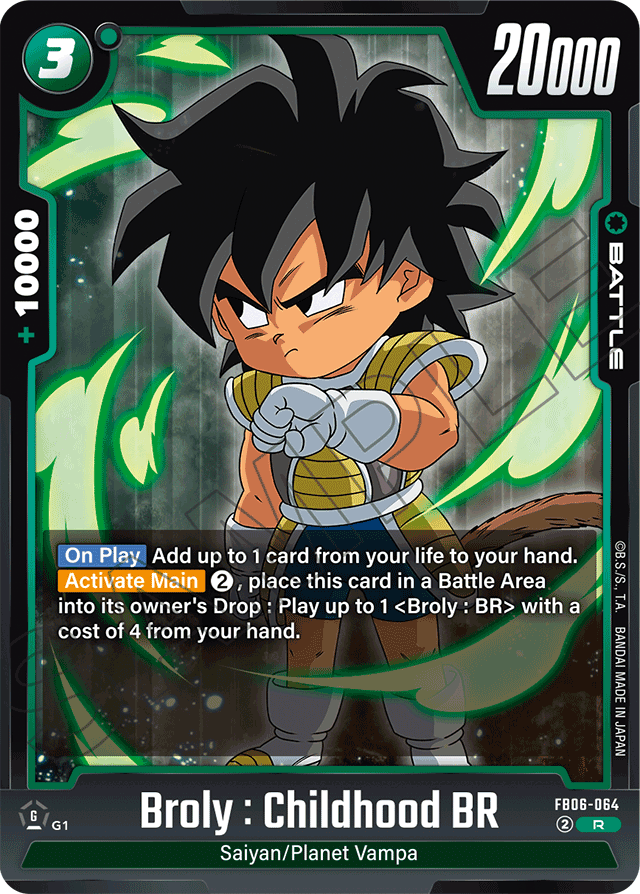 Broly : Childhood BR - Rivals Clash - Rare - FB06-064