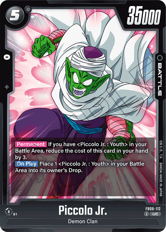 Piccolo Jr. - FB06-112 - Rivals Clash - Uncommon - FB06-112