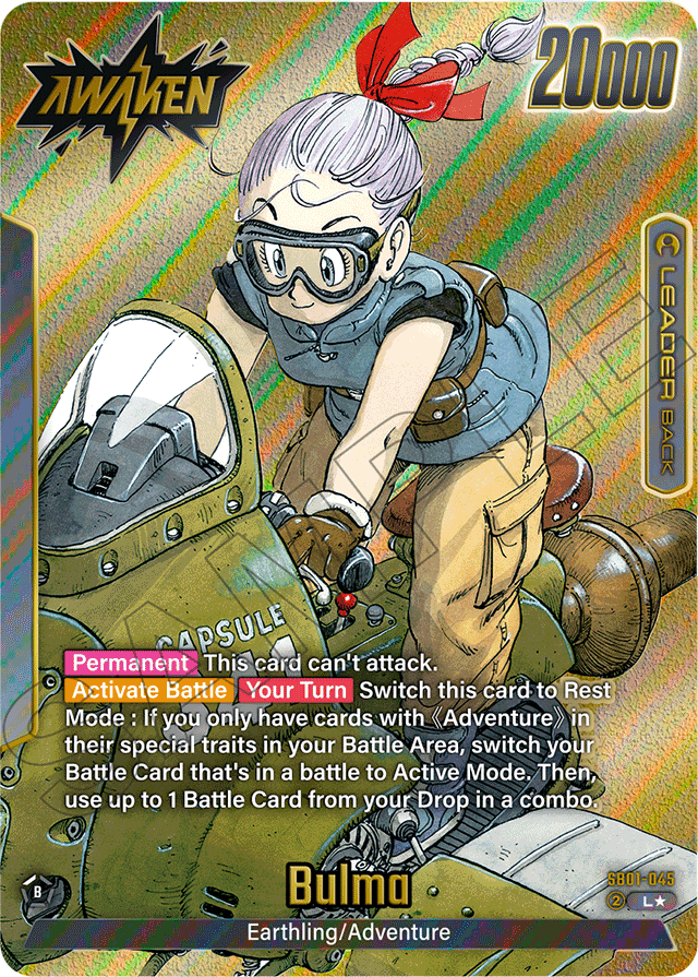 Bulma - SB01-045 (Gold) - Manga Booster 01 - Leader - SB01-045