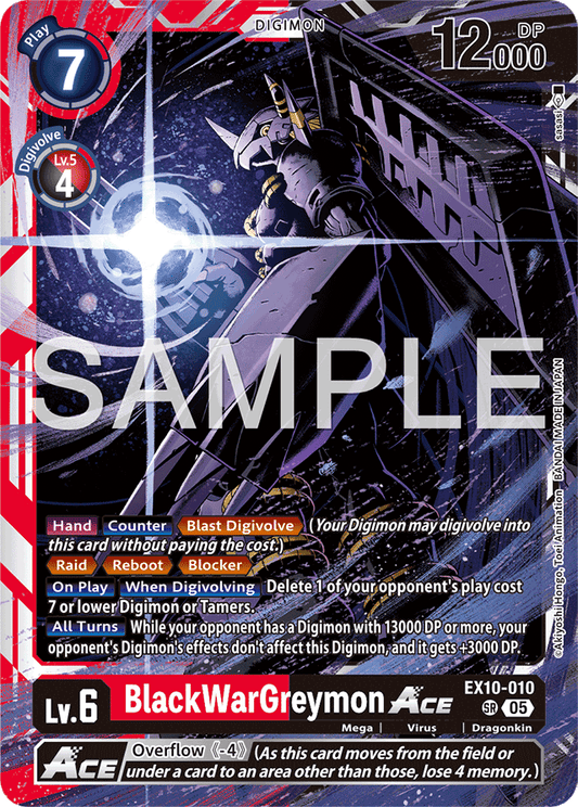 BlackWarGreymon ACE - Sinister Order - Super Rare - EX10-010 SR