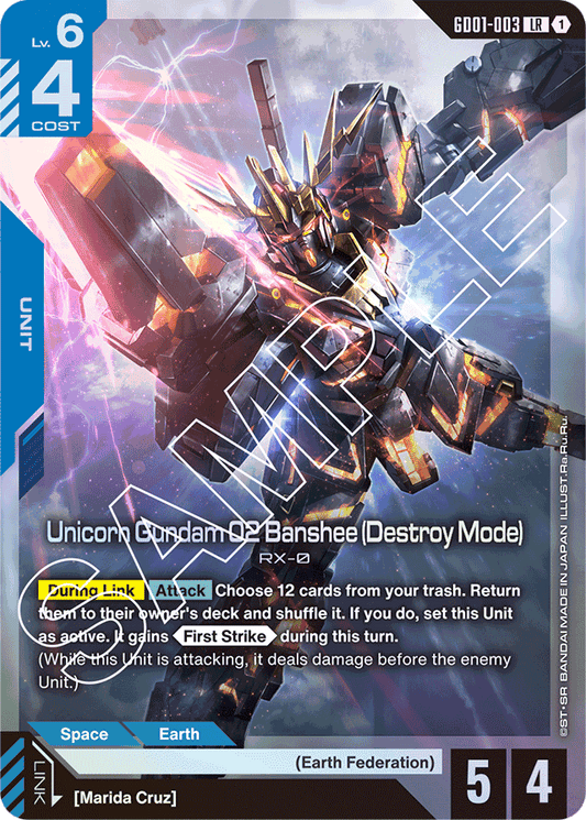 Unicorn Gundam 02 Banshee (Destroy Mode) - Newtype Rising - Legend Rare - GD01-003