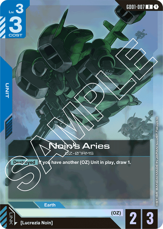 Noin's Aries - Newtype Rising - Rare - GD01-007
