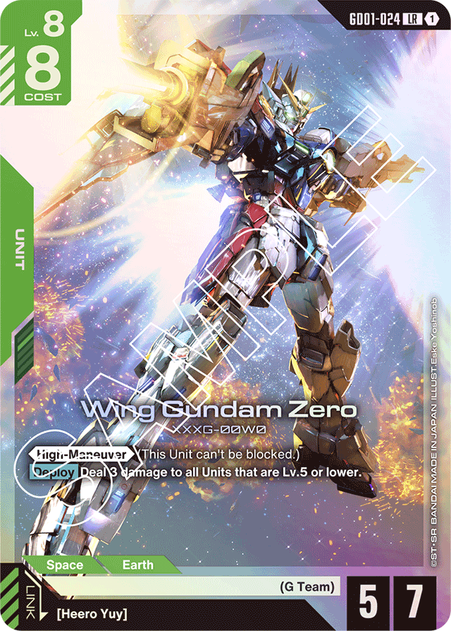 Wing Gundam Zero - Newtype Rising - Legend Rare - GD01-024