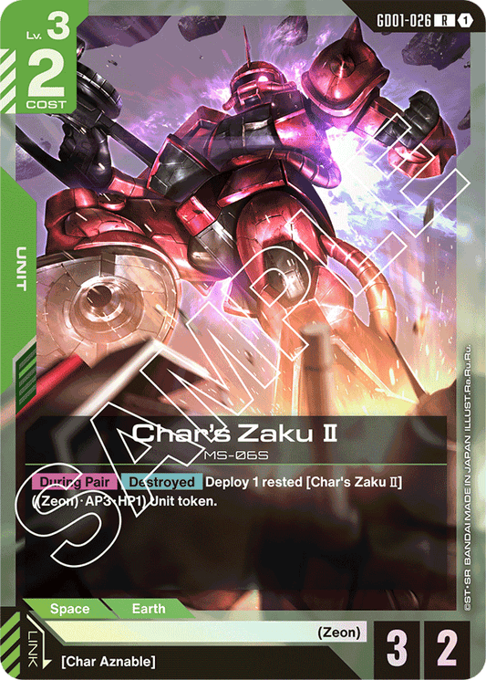 Char's Zaku II - Newtype Rising - Rare - GD01-026