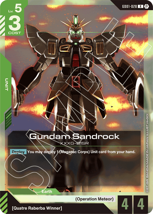 Gundam Sandrock - Edition Beta - Rare - GD01-028