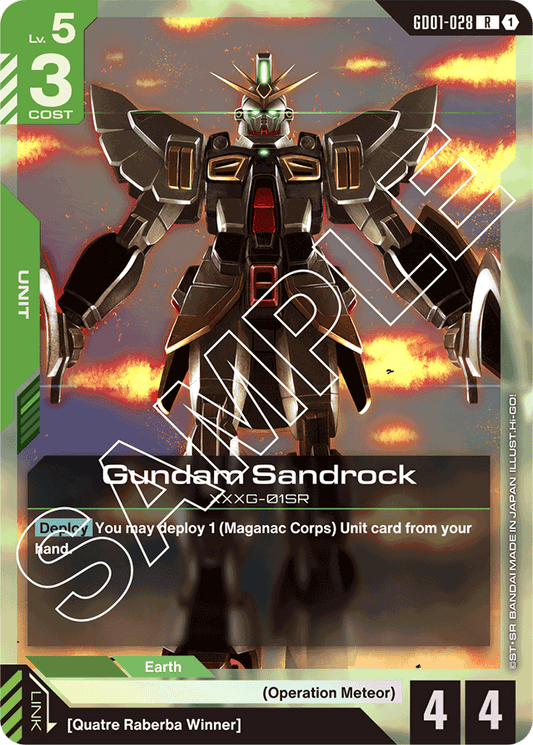 Gundam Sandrock - Newtype Rising - Rare - GD01-028