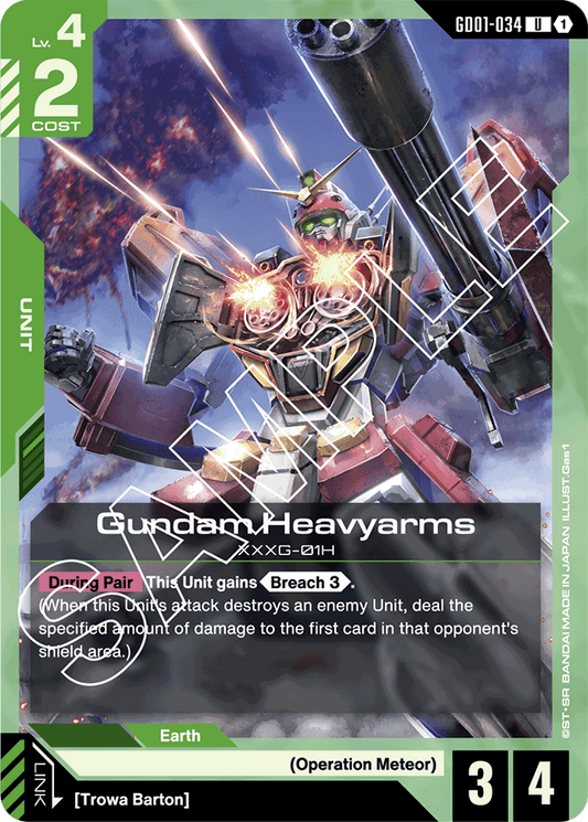Gundam Heavyarms - Newtype Rising - Uncommon - GD01-034