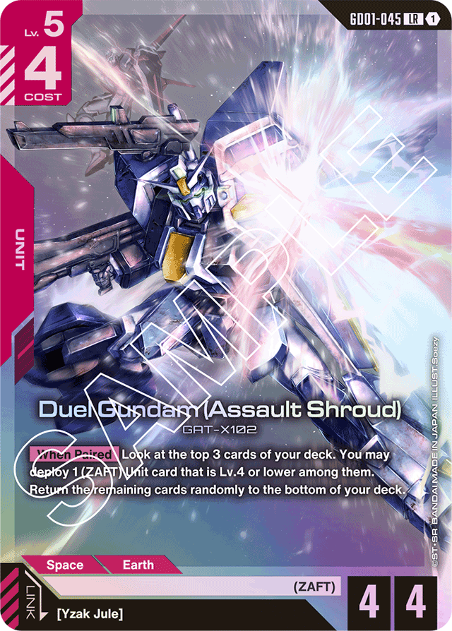 Duel Gundam (Assault Shroud) - Newtype Rising - Legend Rare - GD01-045