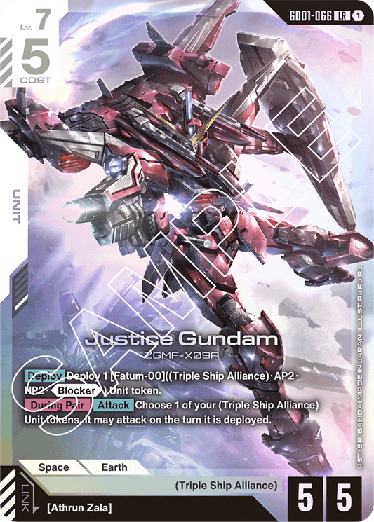 Justice Gundam - Newtype Rising - Legend Rare - GD01-066