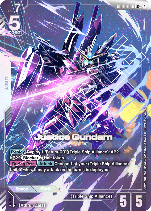 Justice Gundam (LR+) - Newtype Rising - LR+ - GD01-066