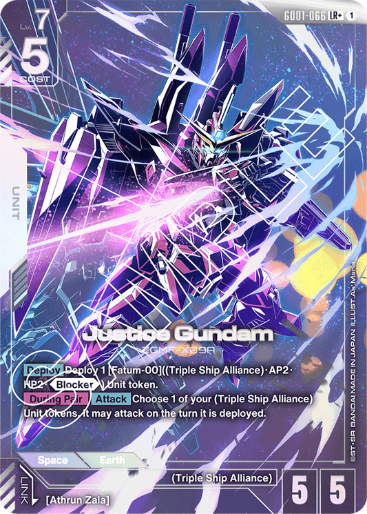 Justice Gundam (LR+) - Newtype Rising - LR+ - GD01-066
