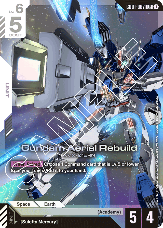 Gundam Aerial Rebuild - Newtype Rising - Legend Rare - GD01-067