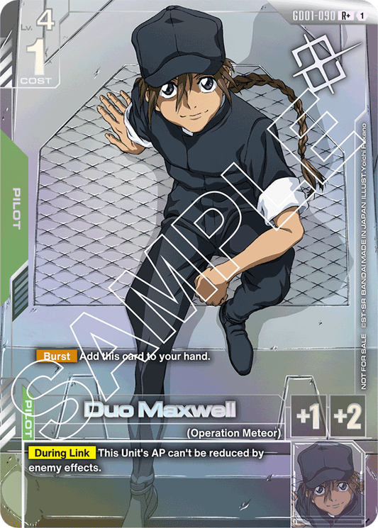 Duo Maxwell (Store Tournament Winner Pack 01) - Gundam Promotional Cards - R+ - GD01-090