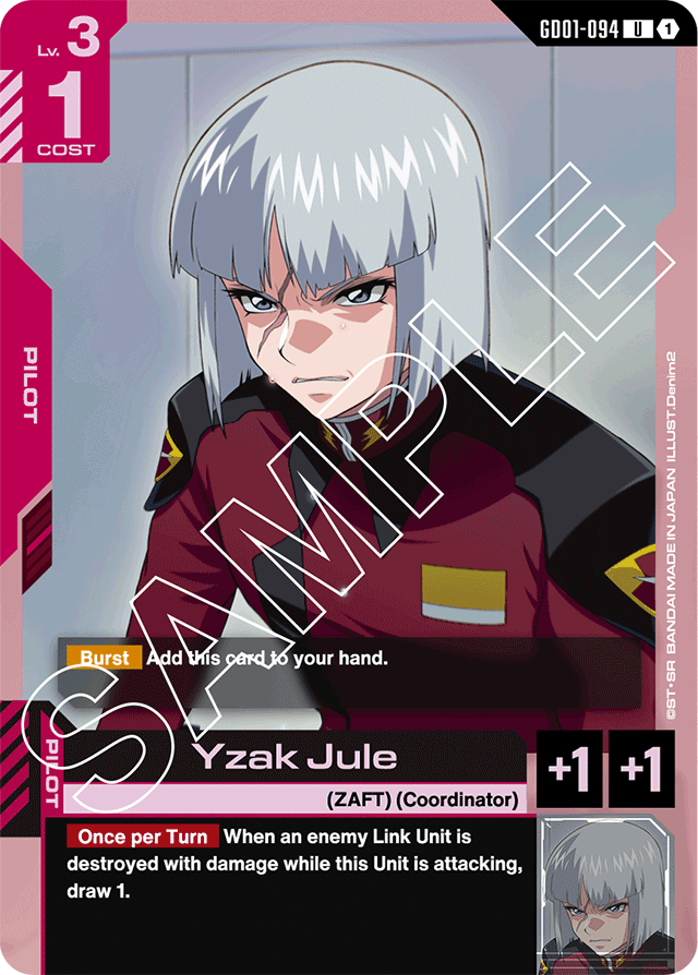Yzak Jule - Newtype Rising - Uncommon - GD01-094