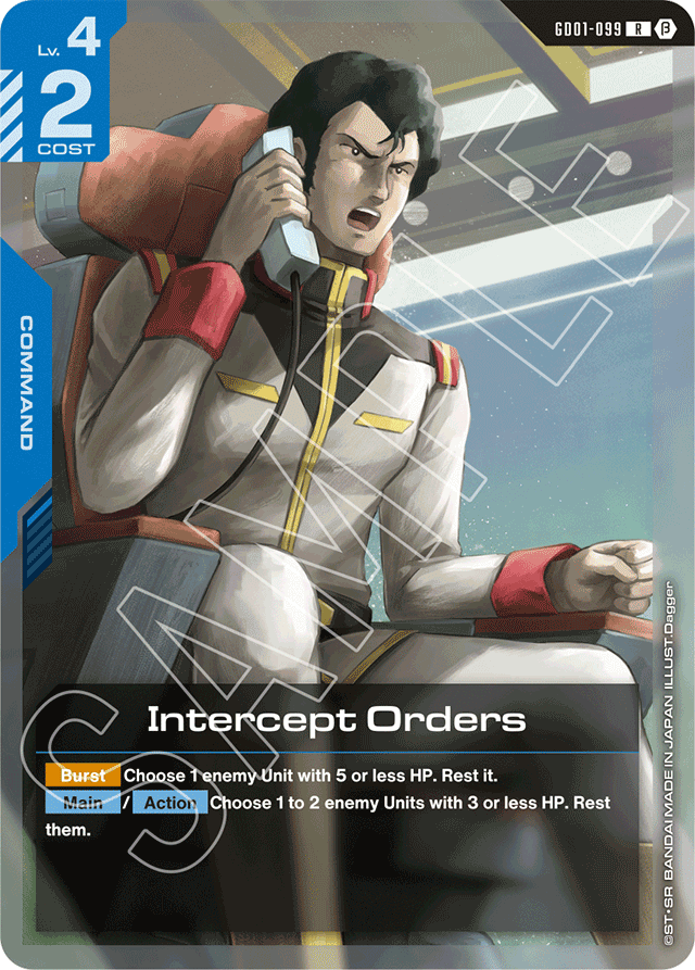 Intercept Orders - Edition Beta - Rare - GD01-099
