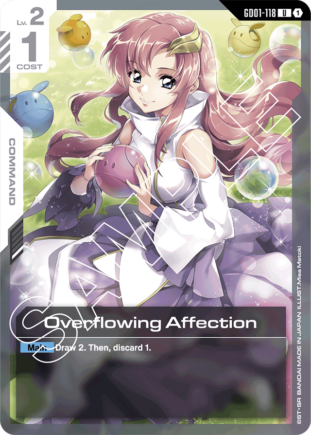 Overflowing Affection - Newtype Rising - Uncommon - GD01-118