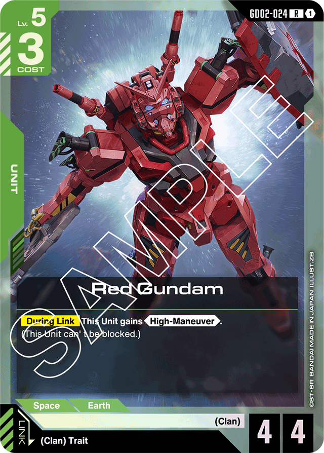 Red Gundam - Dual Impact - Rare - GD02-024