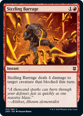 Sizzling Barrage - Zendikar Rising - C - 162