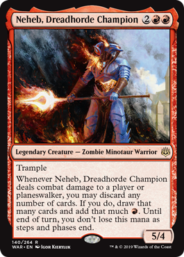 Neheb, Dreadhorde Champion - War of the Spark - R - 140
