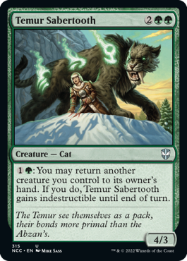 Temur Sabertooth - Commander: Streets of New Capenna - U - 315