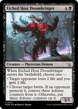 Etched Host Doombringer - March of the Machine - C - 102